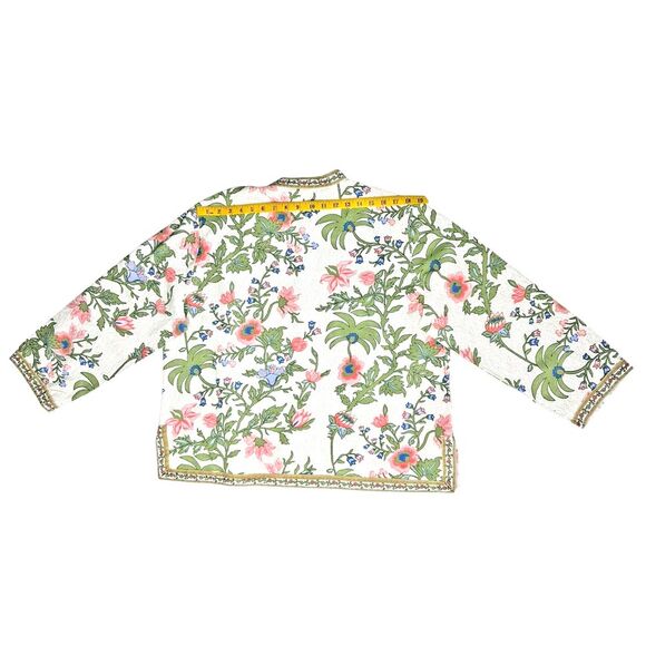 Tudor‎ Court by Haband Women's 100% Cotton Floral Jacket, Size XL - Picture 16 of 16